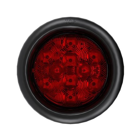 ABRAMS 4" Round - 10 LED Red Stop Brake Tail Turn Trailer Light TTL-R10-R